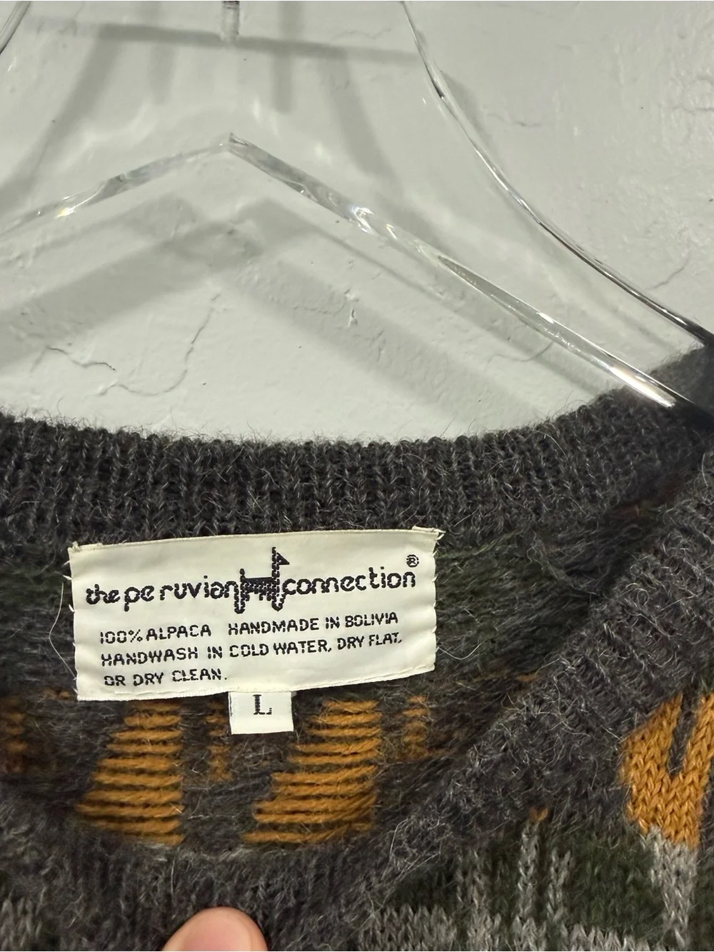 The Peruvian Connection Vintage 100% Alpaca Crewneck Sweater Size L